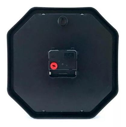 Imagem de Relógio De Parede Para Cozinha Oitavado Frutas Preto