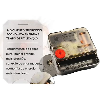 Imagem de Relógio De Parede Prata Lua 30cm Silencioso Design Moderno Sala Quarto Escritório Cozinha