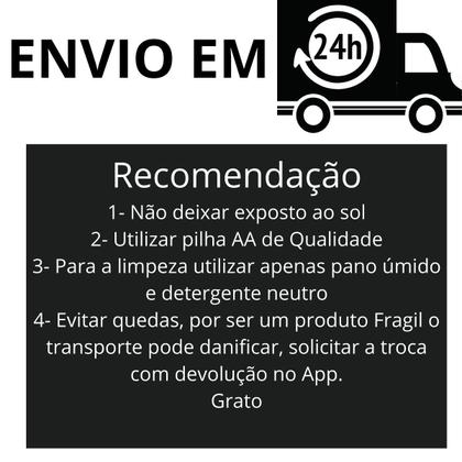 Imagem de Relógio de Parede Redondo Branco Preto Clássico para Decoração de Sala Cozinha Escritório Mecanismo Quartz Tic Tac 24 Cm