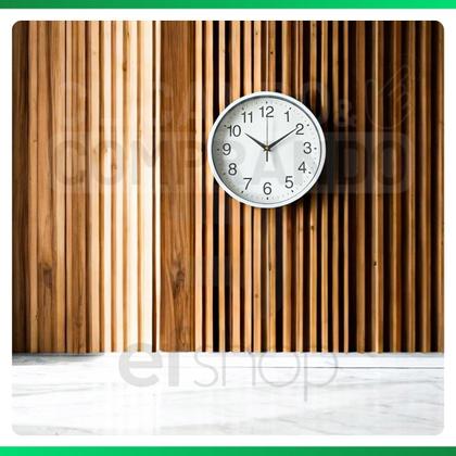 Imagem de Relógio de Parede Redondo Decorativo Moderno a Pilha Cozinha Preto e Branco Silencioso Sala Cozinha