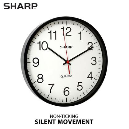 Imagem de Relógio de parede Sharp Silent Non Ticking 25 cm Quartz de qualidade