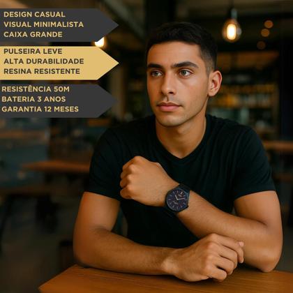 Imagem de Relógio de Pulso Casio Analógico Vintage Unissex Masculino Feminino Classico Redondo Preto a Prova Dágua MW-240-1E2VDF