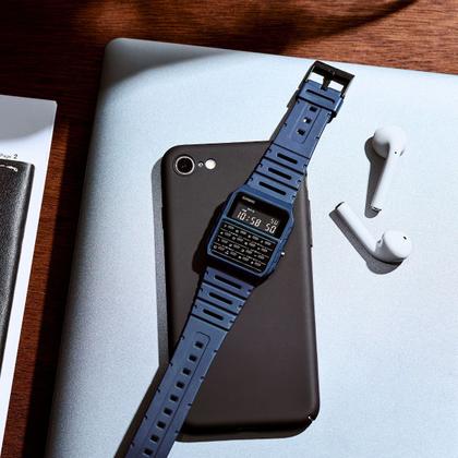 Imagem de Relógio de Pulso Casio Digital Masculino Feminino Unissex Quardrado Retro Vintage Calculadora Casual Azul CA-53WF