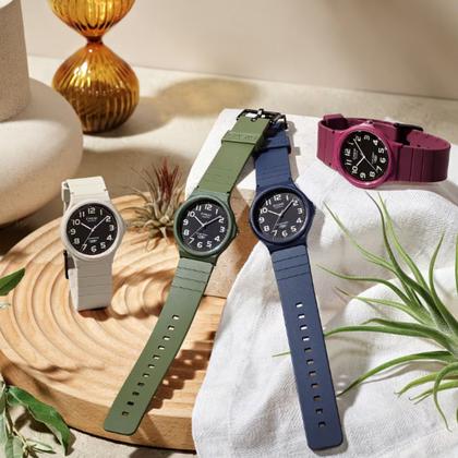 Imagem de Relógio de Pulso Casio Feminino Analógico Classico Casual Leve Confortável Azul Branco MQ-24UC