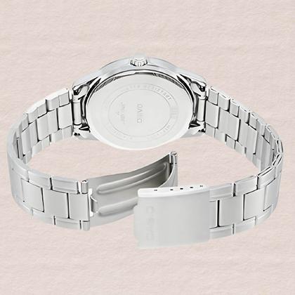 Imagem de Relógio de Pulso Casio Feminino Analógico Prata Redondo Leve Pequeno Casual Original LTP-V001D-1BUDF