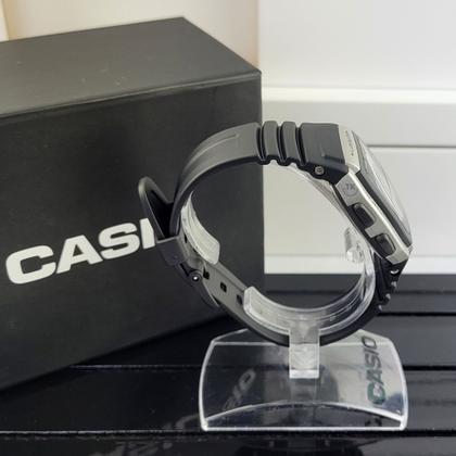 Imagem de Relógio de Pulso Casio Masculino Digital Illuminator Prova Dagua 50 Metros Resina Quadrado Quartz Hora dupla Casual Preto W-96H-1AVDF