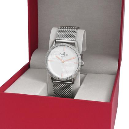 Imagem de Relogio de Pulso Champion Feminino Prateado Prova D'agua