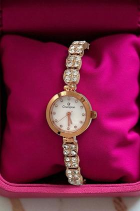 Imagem de Relógio de Pulso Champion Mini Feminino Rosê Pulseira Fina Com Zirconia