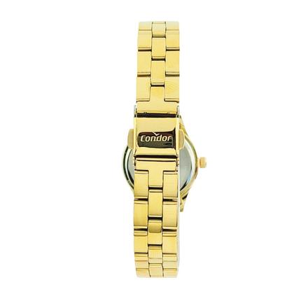 Imagem de Relógio de Pulso Condor Feminino Pequeno Analogico Aço Inóx COPC21 Dourado