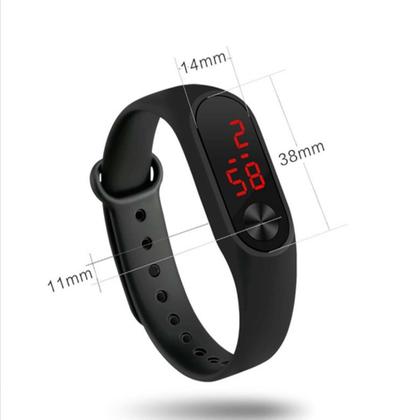 Imagem de Relógio de Pulso Digital Led Esportivo Adulto/Infantil Pulseira Bracelete Silicone Feminino/Masculino Sports Colorido