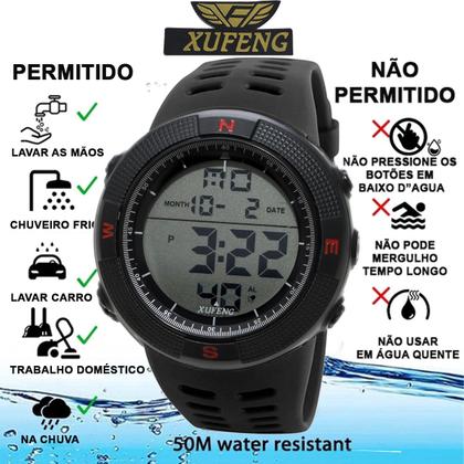 Imagem de Relógio de Pulso Esportivo Digital Masculino a Prova Dagua Xufeng