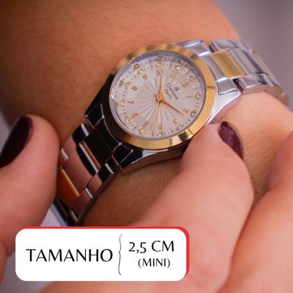 Imagem de Relógio de Pulso Feminino Champion Bicolor Mini CF24000S + Pulseira Berloques