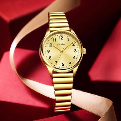 Imagem de Relógio De Pulso Feminino De Luxo À Prova d'Água Em Aço Inoxidável Quartz Elegante Casual Simples