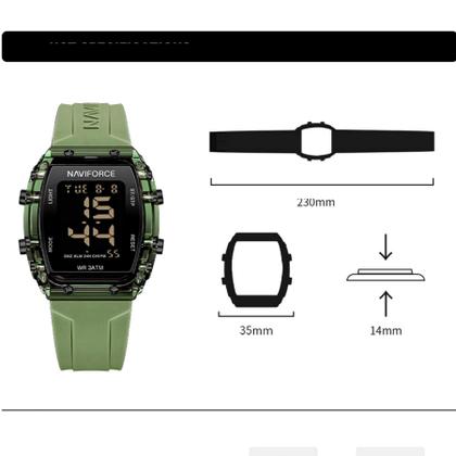 Imagem de Relógio de Pulso Feminino Esportivo Fashion LCD Digital Pulseira de Silicone Impermeavel