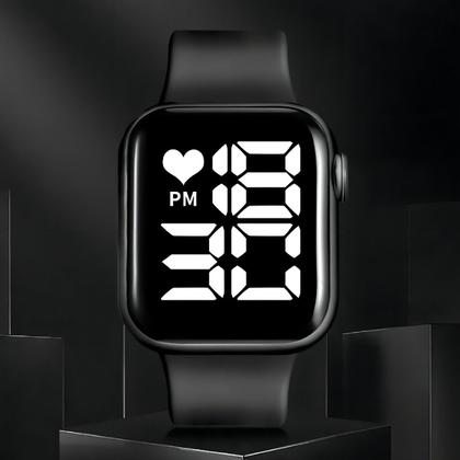 Imagem de Relógio De Pulso Led Digital Eletrônico Numero Grande Preto