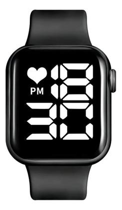 Imagem de Relógio De Pulso Led Digital Eletrônico Numero Grande Preto