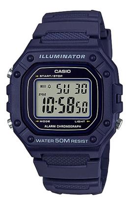 Imagem de Relógio de Pulso Marca Casio Masculino Digital 50 Metros Resistente Agua Esportivo Azul W-218H-2AVDF