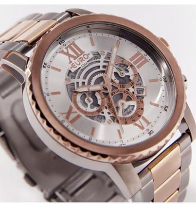 Imagem de Relógio de Pulso Masculino Big Bicolor Euro Eus22ab