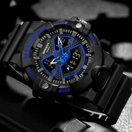 Imagem de Relógio de Pulso Masculino Led Digital Display Duplo Esportivo A Prova Dágua