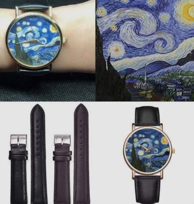 Imagem de Relógio de Pulso Noite Estrelada Volta ao Mundo dos Sonhos