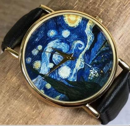 Imagem de Relógio de Pulso Noite Estrelada Volta ao Mundo dos Sonhos
