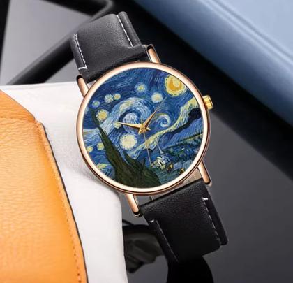 Imagem de Relógio de Pulso Noite Estrelada Volta ao Mundo dos Sonhos