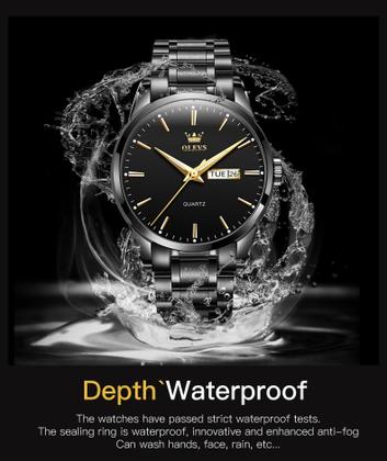 Imagem de Relógio de pulso OLEVS Business Dress analógico de quartzo para homens