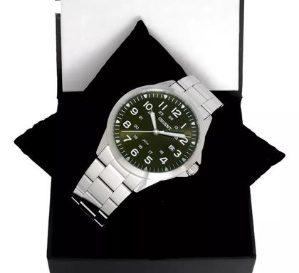 Imagem de Relógio De Pulso Orient Mbss1380 Com Corria De Aço Cor Prateado - Fondo Verde