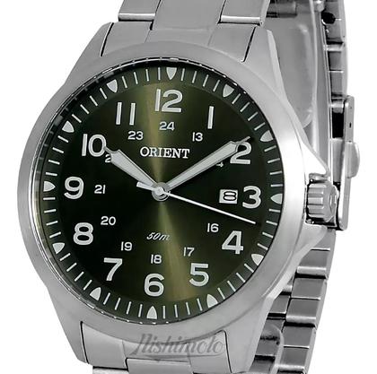 Imagem de Relógio De Pulso Orient Mbss1380 Com Corria De Aço Cor Prateado - Fondo Verde