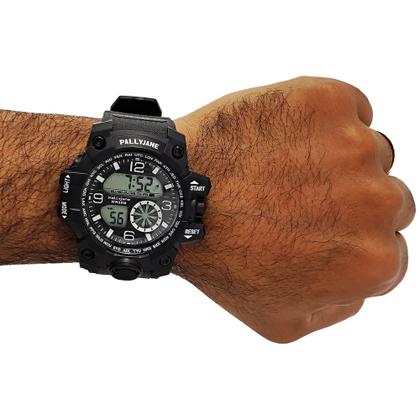 Imagem de Relógio De Pulso Preto Masculino Digital  MultiFuncional