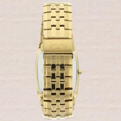 Imagem de Relógio de Pulso Technos Classic Executive Masculino Analógico Quadrado Aço Inóx Dourado 1N12MP/4X