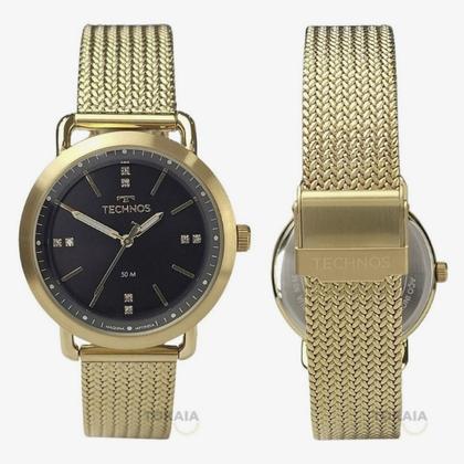 Relógio Pulso Analógico CX086 | Pulseira Aço Inoxidável | Dourado | À Prova D'água