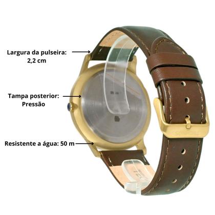 Imagem de Relógio de Pulso Technos Masculino Slim Dourado Original