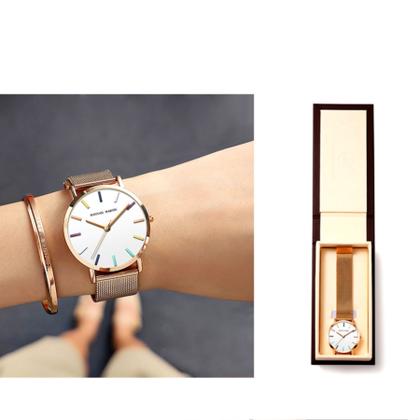 Imagem de Relógio de Quartzo Feminino Analogico Design Casual  em  Aço inoxidável 