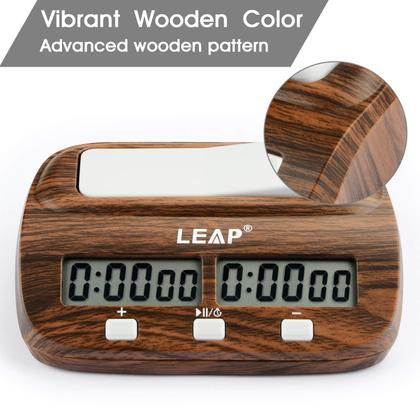 Imagem de Relógio de xadrez LEAP Digital Timer Professional Wood Appearance