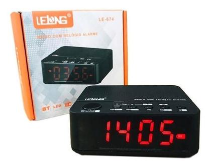 Imagem de Relogio Despertador Digital Led Rádio Fm Bluetooth