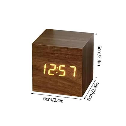 Imagem de Relógio Despertador Led Cubo 6,5 x 6,5 Cubo 3 sensores de luminosidade liga desliga temperatura
