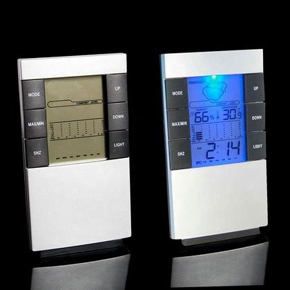 Imagem de Relógio despertador termômetro higrômetro