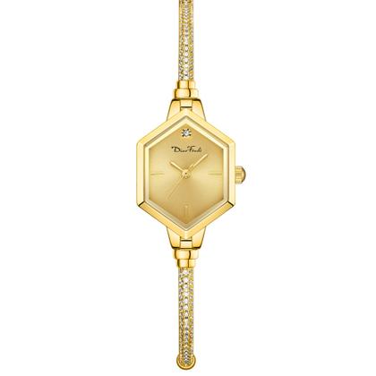 Imagem de Relógio Diaofendi Feminino Pulseira Pequena Dourado Rosê à Prova d'Água
