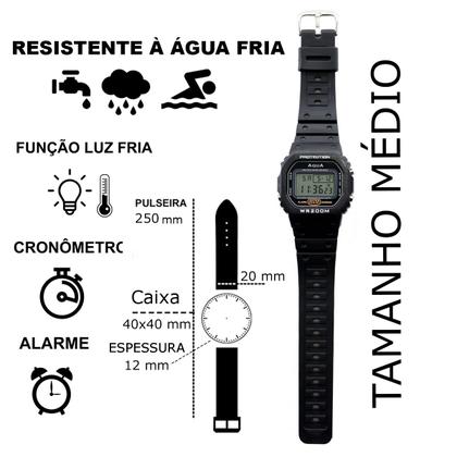 Imagem de Relógio Digital Aqua GP-519 WR200M G Sport Masculino a Prova Dágua com Pulseira