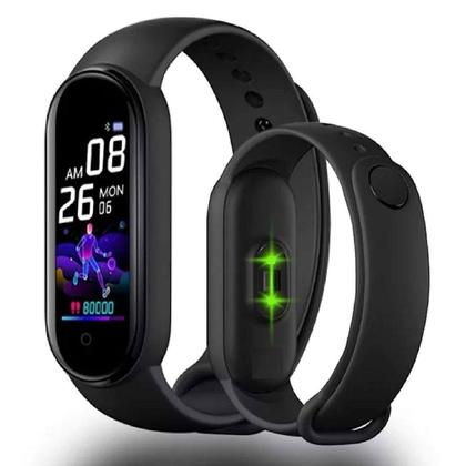 Imagem de Relógio digital bracelet M5 fit academia  Fone sem fio tws bluetooth