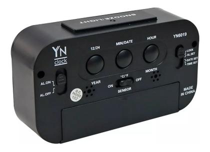 Imagem de Relogio Digital com Sensor Alarme Temperatura Função Soneca Iluminação de Fundo