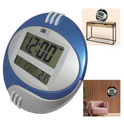 Imagem de Relógio Digital de Parede e Mesa Com Calendário Alarme Temperatura Números Grandes  ZB3001