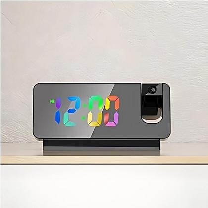 Imagem de Relógio Digital Espelhado Projetor Horas Bivolt Ajuste Brilho LED