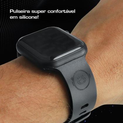 Imagem de Relógio Digital Feminino Prova Dagua Quadrado Original Moderno Casual Social Presente Duplo para Ela Kit Acessório Tech Fashion