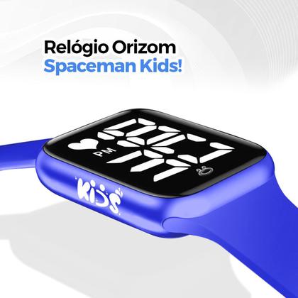 Imagem de Relógio digital infantil + Caixa azul pulseira ajustavel presente menino qualidade premium criança haste madeira