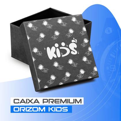Imagem de Relógio digital infantil + Caixa azul pulseira ajustavel presente menino qualidade premium criança haste madeira