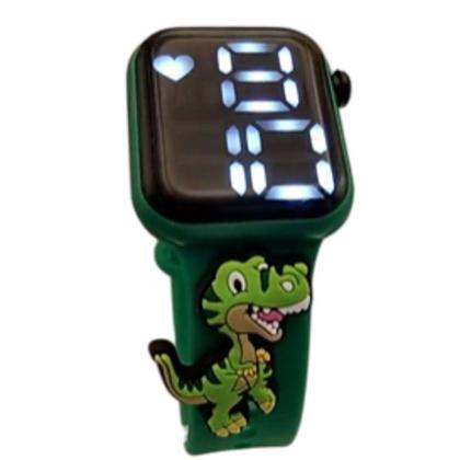Imagem de Relógio Digital Infantil Dinossauro Meme_Verde - Smactudo