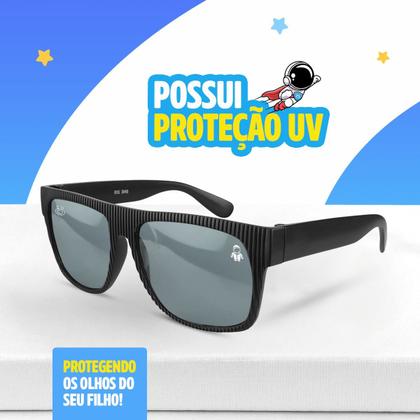 Imagem de Relogio Digital Infantil Led Preto + Oculos Sol + Caixa adolescente cronometro ajustavel proteção uv menino criança data