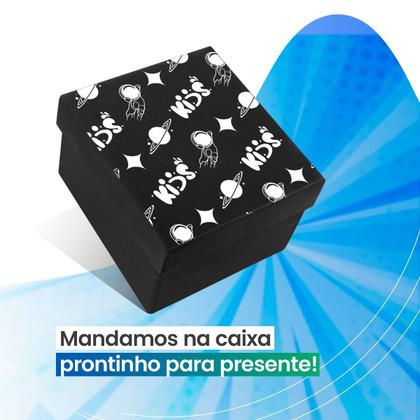 Imagem de Relogio Digital Infantil Led Preto + Oculos Sol + Caixa adolescente cronometro ajustavel proteção uv menino criança data